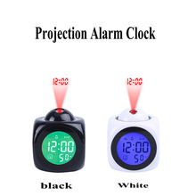 2018 LCD Projection Voice Talking Alarm Clock Back Light Electronic Digital Projector Watch Desk Temperature Display Clock 2024 - buy cheap