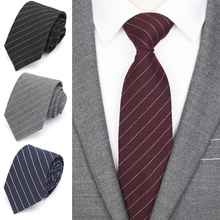 Corbatas de algodón a la moda para hombre, corbata de cuello a rayas sólidas, corbata de negocios, boda, fiesta, pajarita, vestido, corbata de camisa 2024 - compra barato