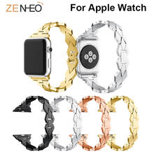 Роскошный призматический браслет для Apple Watch, ремешок с пряжкой, адаптер для Apple Watch 1, 2, 3, 4, 42, 44, 38, 40 мм 2024 - купить недорого