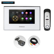 HOMSECUR 4 провода видео и аудио умный дверной звонок с 1.3MP CCTV камера для квартиры BC051HD-S + BM718HD-W 2024 - купить недорого