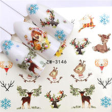 YWK, 1 лист, цветок, снежинка/Рождественский олень, наклейки, Красивые Украшения, дизайн «сделай сам», цветные тату-наконечники 2024 - купить недорого