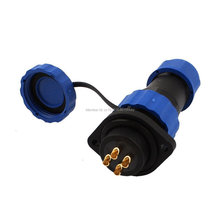 SD20 20mm 4 Pin Flange Waterproof Aviation Connector Plug Socket Straight IP68 2024 - buy cheap