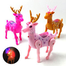 Juguete de Animal de ciervo brillante para niños y YH-17, juguete educativo de música para caminar, bonito regalo 2024 - compra barato