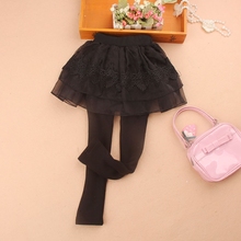 Girls Leggings Culottes 2019 Winter Children Clothing Kids Clothes Velvet Thick Pants Lace Tutu Skirt Pants Girls Clothes 2-16Y 2024 - buy cheap