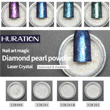 Huration Holographic Nail Glitter Gel Powder Shiny Art Pigment Manicure Non Toxic Metallic Manicure Chrome Pigment Decoration 2024 - buy cheap