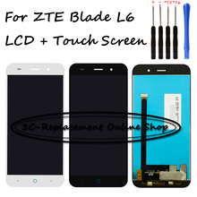 Black/White LCD+TP For ZTE Blade L6 LCD Display with Touch Screen Digitizer Assembly Smartphone Replacement + Free Tools 2024 - buy cheap