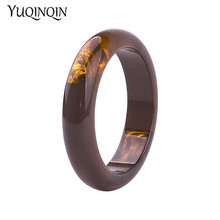 Classic Resin Cuff Fashion Bracelets Bangles for Women Mix Colors Acrylic Round Bracelets Female Simple Charm Party New Jewelry 2024 - buy cheap