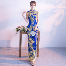 Chinese Traditional Embroidery Dress China Wedding Qipao Long Evening Party Cheongsam Qi Pao Oriental Dresses Robe Chinoise 2024 - buy cheap