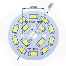 7 Вт SMD 5730 пластина 50 мм 14 светодисветодиодный высокая яркость светодиодный ная лампа панель для энергосберегающей лампы DIY 2024 - купить недорого