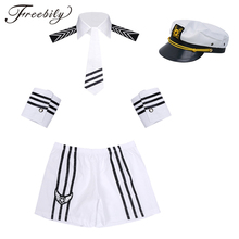 Adult Men Sexy Cosplay Costumes Navy Sailor Costume Shorts with Cap Collar Tie Cuffs Seaman Uniform Cosplay Fancy Dress up 2024 - buy cheap