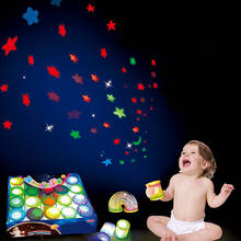 Yuanmbm новейшее Радужное кольцо с проекцией волшебного неба светильник светящиеся игрушки/Детские игрушки для детей/подарок для детей/обучающая игрушка для новорожденных 2024 - купить недорого