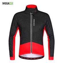 Wosawe jaqueta de ciclismo de lã, inverno roupas de bicicleta quente à prova de vento à prova d' água camisa mountain bike para homens 2024 - compre barato