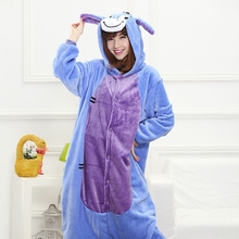 Fashion Donkey Cartoon Design Animal Cosplay Pajamas Kids Boys Girls Flannel Sleepers Female Male Pijamas pyjamas Hooded Style 2024 - buy cheap