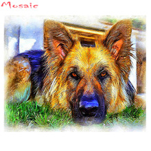 5d Diamond embroidery,diy diamond Painting German shepherd  square rhinestone 3D picture cross stitch Mosaic pattern,Home decor 2024 - buy cheap