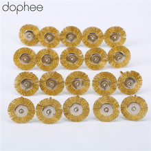 dophee Dremel 3.17mm Steel Copper Wire Wheel Brushes Steering-Wheel For Grindering Polishing Dremel Rotary Tools 22mm 20PCS 2024 - buy cheap