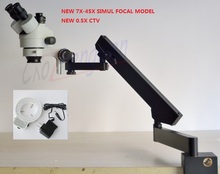 FYSCOPE-microscopio FOCAL con ZOOM de 7X-45X, microscopio FOCAL, soporte articulado, 48 LED 2024 - compra barato