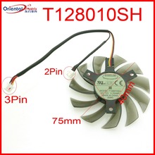 Free Shipping T128010SH DC12V 0.25A 75mm 3Pin For Gigabyte GV-R585OC-1GD GV-N460OC-1GI Graphics Card Cooler Cooling Fan 2024 - buy cheap
