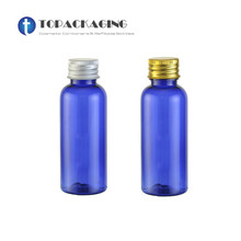 30 Uds * 50ML tapa de rosca de botella azul plástico muestra de recipiente cosmético Serum rellenable botella champú vacía loción tapa de aluminio 2024 - compra barato