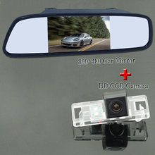 Reverso do carro monitor de 4.3 "+ reersing traseira do carro da câmera 170 de largura visualizando wide angle lens para Nissan QASHQAI 2024 - compre barato