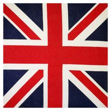 Pañuelo cuadrado de algodón con bandera británica para hombre y mujer, Bandana Unisex de 54x54cm con estampado de la bandera del Reino Unido, pañuelo para baile de Hip Hop, ideal para aficionados al fútbol y Carnaval 2024 - compra barato