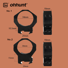 ohhunt 2PCs Hunting Scope Mount Rings 34mm Tube Low Medium Profile Picatinny Weaver Ring Aluminum for Tactical Sight Rifle Scope 2024 - buy cheap