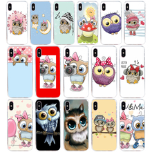 259H Cute Owls Cartoon Soft Silicone Tpu Cover phone Case for iphone 5 5s se X XR XS Max case 2024 - buy cheap