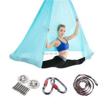 Nylon Silk Aerial Yoga Hammock Swing Full Set 5*2.8m Trapeze Inversion Hanging Belt Home Gym Fitness Mount Accessories Included 2024 - buy cheap