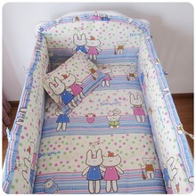 Promotion! 6PCS Baby bedding set baby cot sets bed around pillow sheet (bumper+sheet+pillow cover) 2024 - buy cheap