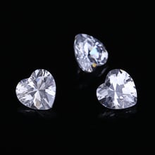 Heart Shape AAA White Clear Color CZ Stone 50pcs 3x3-10x10mm Synthetic Gems Brilliant Cut Cubic Zirconia For Diy Nail Jewelry 2024 - buy cheap