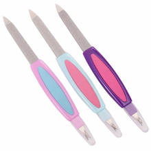 Double Ended Nail Pusher Nail File Cuticle Remover Trimmer Sanding Nail Art Buffer Polish Tool 2024 - buy cheap