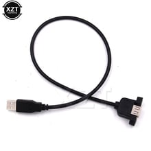 1M 1.5M  5M USB 2.0 Male to Female Extension Cable with Panel Mount Screw hole lock connector adapter cord for computer 2024 - buy cheap