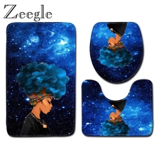 Zeegle Memory Foam Rug 3pcs Anti-slip Bath Mat Set Bathroom Carpets Set Microfiber Toilet Rugs Bathroom Floor Mats 2024 - buy cheap