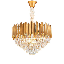 led e14 Postmodern Iron Crystal Golden Lustre Chandelier Lighting Suspension Luminaire Lampen For Dinning Room 2024 - buy cheap