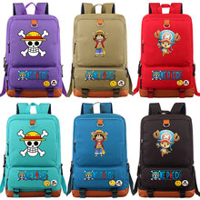 Mochila escolar de dibujos animados para hombre y mujer, morral escolar de una pieza con dibujos animados de cómics, Anime, Calavera, para adolescentes 2024 - compra barato