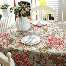 Lente soul pano de mesa grosso floral, padrão pastoral, folhas de banana, capa de tela em estilo americano, decoração para casa 2024 - compre barato