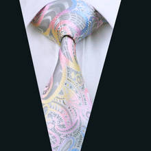 Женский розовый галстук-бабочка с рисунком Пейсли, 100% шелк, жаккардовые галстуки для мужчин, галстуки для деловых и свадебных вечеринок, бесплатная доставка 2024 - купить недорого