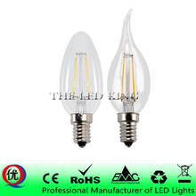 E14 LED Filament C35 Lamp C35L Dimmable Glass Candle Bulb 220V 4W 8W 12W Replace 20W 40W 60W Halogen Light Chandeliers 2024 - buy cheap