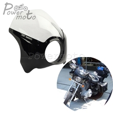 Motorcycle 5.75 inch Headlight Fairing Mask w/ Clear Windshield for Harley Chopper Cafe Racer Dyna Sportster XL883 XL1200 Custom 2024 - buy cheap