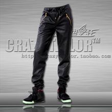 Kanye West Gd-pantalones de cuero con malla completa para hombre, calzas personalizadas de alta gama con el mismo estilo 2024 - compra barato