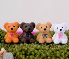 Figuras de oso decorativas para jardín en miniatura, mini estatua de animales de hadas para jardín en miniatura, microadornos para paisajismo de resina artesanal, TNA038 2024 - compra barato