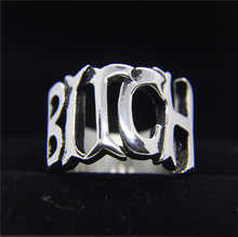 Size 5-10 Cool 316L Stainless Steel Fashion Hollow Letter BITCH Ring Vintage Ladies Cool BITCH Ring 2024 - buy cheap