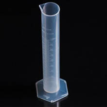 Доступный 100 мл пластиковый измерительный цилиндр Градуированный Цилиндр для лабораторных принадлежностей химический лабораторный инструмент школьная лабораторная поставка 2024 - купить недорого