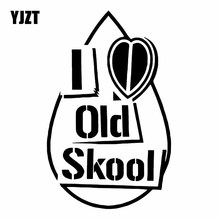 YJZT 9,5X15 см я люблю старый Skool JDM виниловая наклейка черный/серебристый C26-0060 2024 - купить недорого