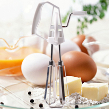 Stainless Steel Rotary Hand Whip Whisk Mixer Egg Beater Dual Purpose Plastic Mixer Kitchen Cooking Tool 2024 - buy cheap