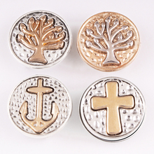 MF6366   CROSS  FAIHT  Tree of life   18mm  Metal Snap Button Jewelry 2024 - buy cheap