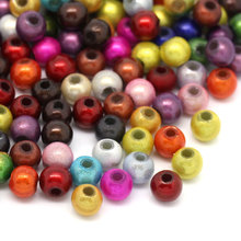 DoreenBeads Acrylic Spacer Beads Round Mixed About 4mm( 1/8") Dia, Hole: Approx 1.2mm, 35 PCs 2024 - buy cheap