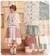 rockabilly tunika embroidery lace mesh crochet patchwork Japanese lolita hippie boho mori girl cute tunique femme Korean dress 2024 - buy cheap