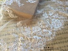 3M / Lot  Exquisite black white 44cm wide eyelash lace trim nylon lace fabric wedding dress clothes DIY accessories 2024 - buy cheap