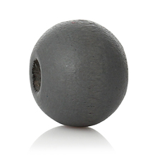 DoreenBeads Wood Spacer Beads Round Dark gray About 6mm( 2/8") Dia, Hole: Approx 2.1mm, 150 PCs 2024 - buy cheap