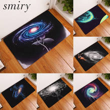 Smiry 40*60cm flannel light thin mats creative magical wonderful nebula flower pattern rugs water absorption living room carpets 2024 - buy cheap